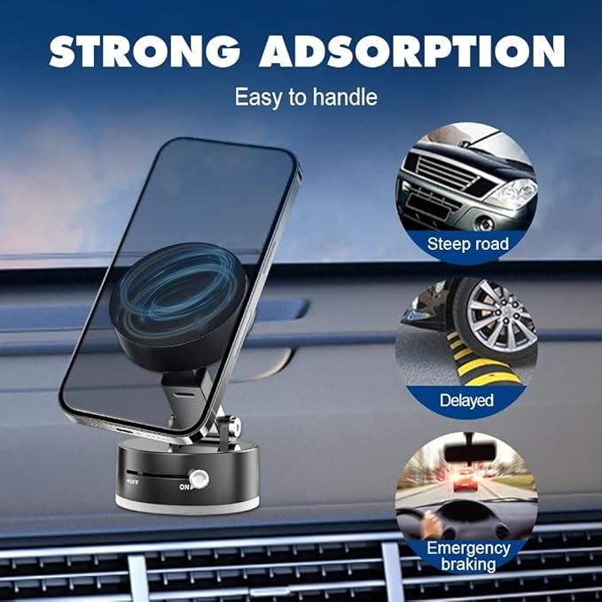 MagGrip Magnetic Phone Holder (Extendable) - Powerful Vacuum Suction - For All Mobile Phones