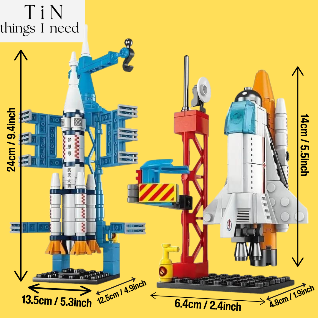 DIY 8-in-1 Spacecraft Building Blocks for Kids - 6+ Years