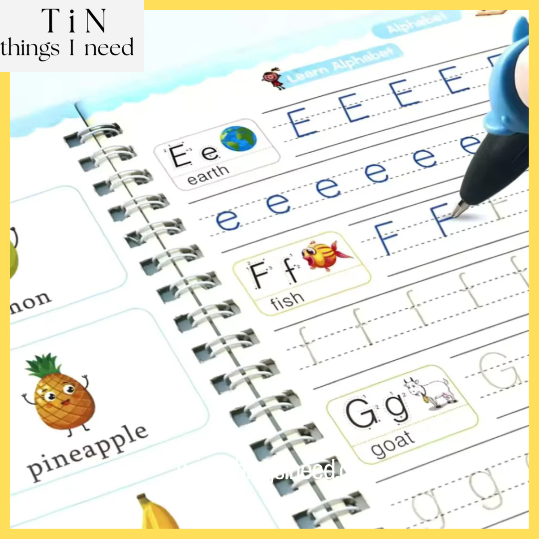 Magic CopyBook for Pre-School & Nursery - 4 Reusable Books