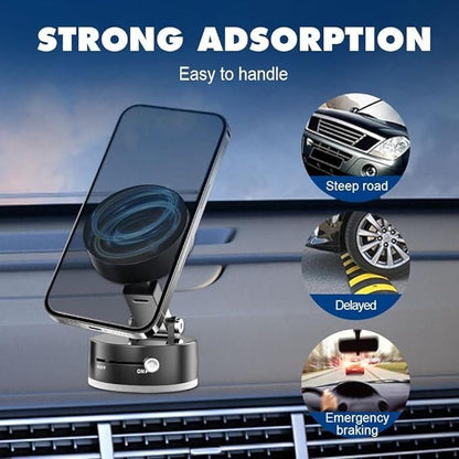 MagGrip Magnetic Phone Holder (Extendable) - Powerful Vacuum Suction - For All Mobile Phones