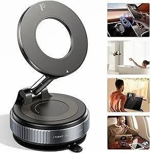 Magnetic Suction Phone Holder 360° (Extendable) - MagGrip Pro - For All Mobile Phones - Vacuum Suction Mount
