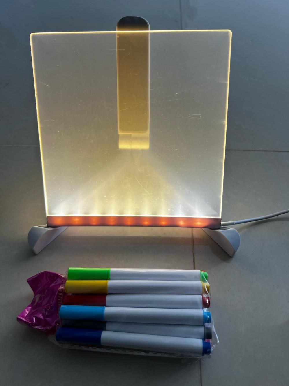 DIY 3D Acrylic Writing Board with Pen & LED Table Lamp | 2+ Years