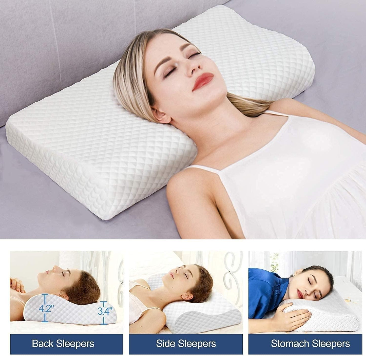Deep Sleep Neck Slider Pillow with Memory Foam