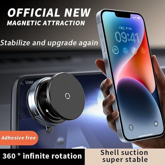 MagGrip 360 - Magnetic Suction Phone Holder (non-extendable) - Vacuum Suction - For All Mobile Phones