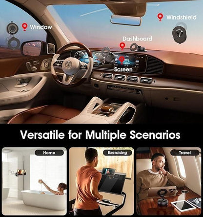 Magnetic Suction Phone Holder 360° (Extendable) - MagGrip Pro - For All Mobile Phones - Vacuum Suction Mount
