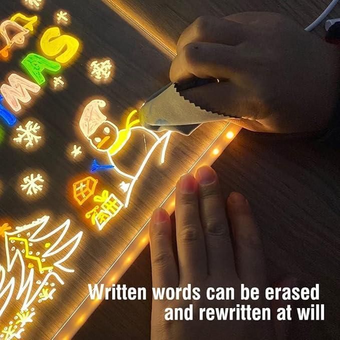 DIY 3D Acrylic Writing Board with Pen & LED Table Lamp | 2+ Years