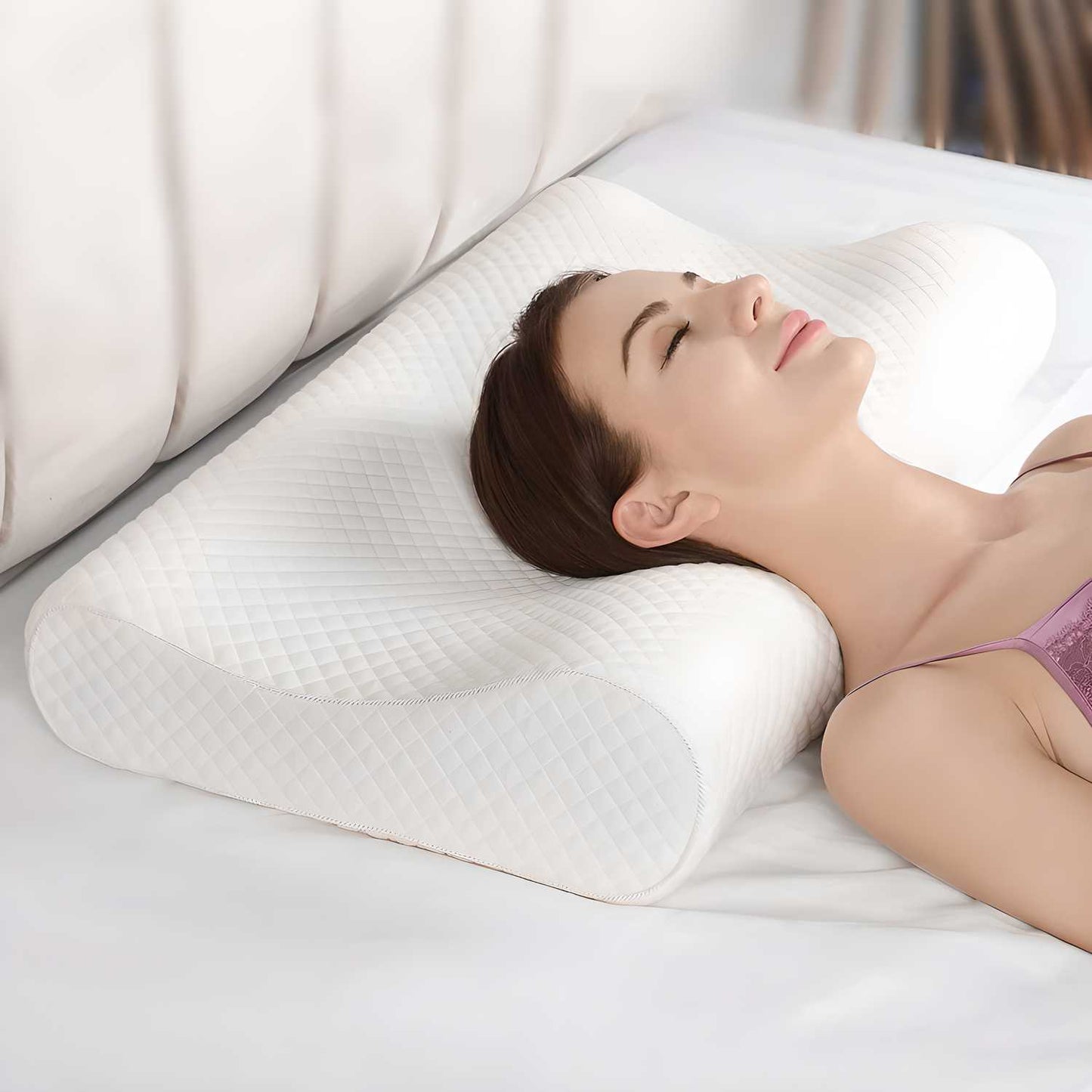 Deep Sleep Neck Slider Pillow with Memory Foam