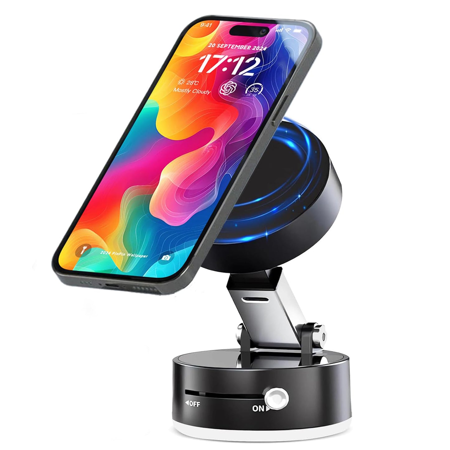 MagGrip Magnetic Phone Holder (Extendable) - Powerful Vacuum Suction - For All Mobile Phones
