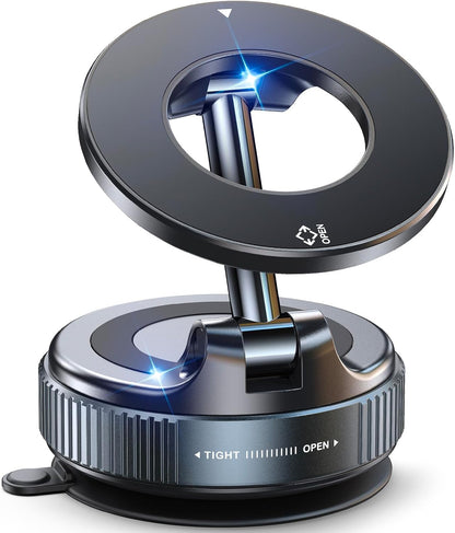 Magnetic Suction Phone Holder 360° (Extendable) - MagGrip Pro - For All Mobile Phones - Vacuum Suction Mount