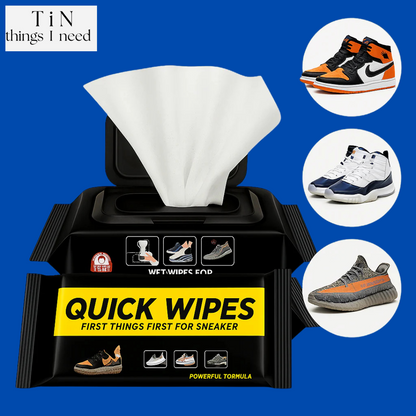 Quick Sneaker & Shoe Cleaning Wipes - Pack of 80 Wipes - BUY 1 + GET 1 FREE - Natural & Instant