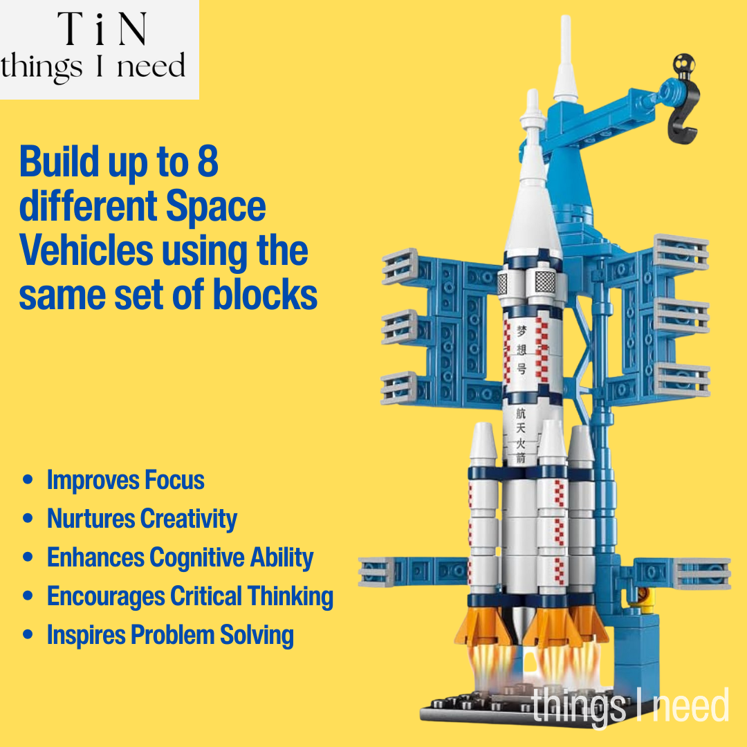 DIY 8-in-1 Spacecraft Building Blocks for Kids - 6+ Years