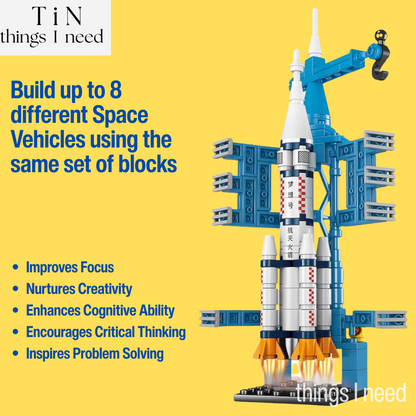 DIY 8-in-1 Spacecraft Building Blocks for Kids - 6+ Years