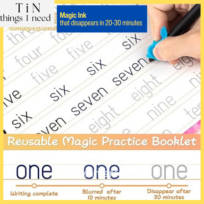 Magic CopyBook for Pre-School & Nursery - 4 Reusable Books