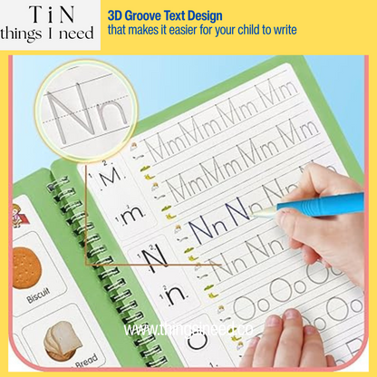 Magic CopyBook for Pre-School & Nursery - 4 Reusable Books