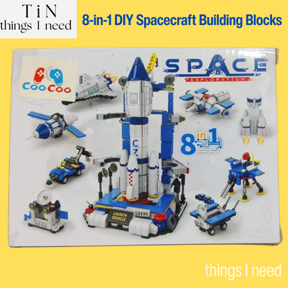 DIY 8-in-1 Spacecraft Building Blocks for Kids - 6+ Years